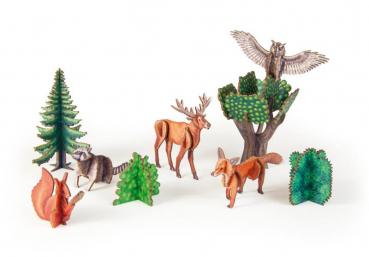 3D Bastelset "Waldtiere"