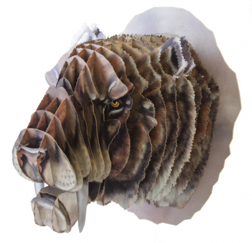 3D Tierkopf "Säbelzahntiger"