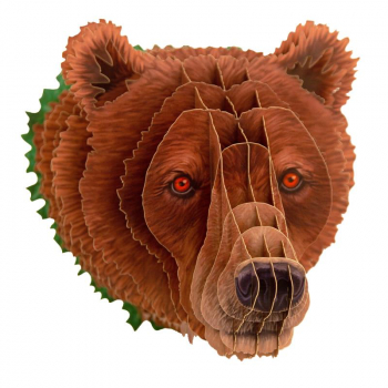 3D Tierkopf "Braunbär"