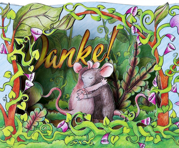 0409 3D Grußkarte "Danke"