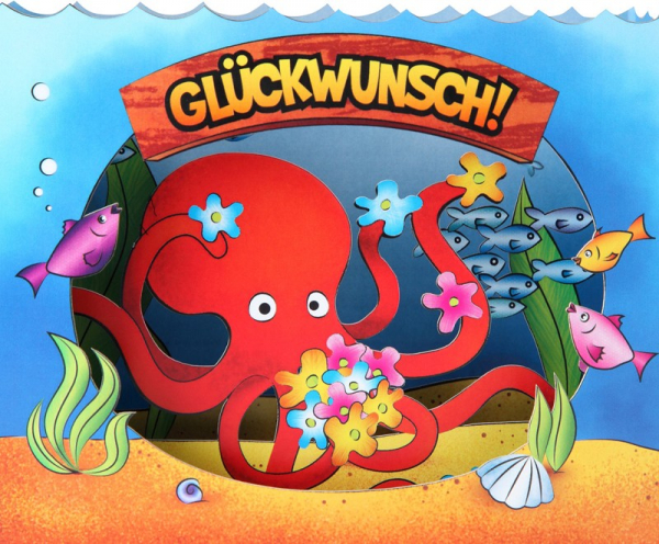 0415 3D Grußkarte "Glückwunsch"