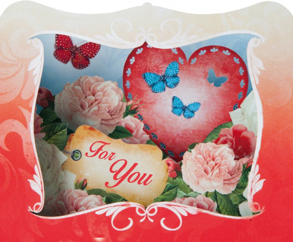 0464 3D Grußkarte "For you"