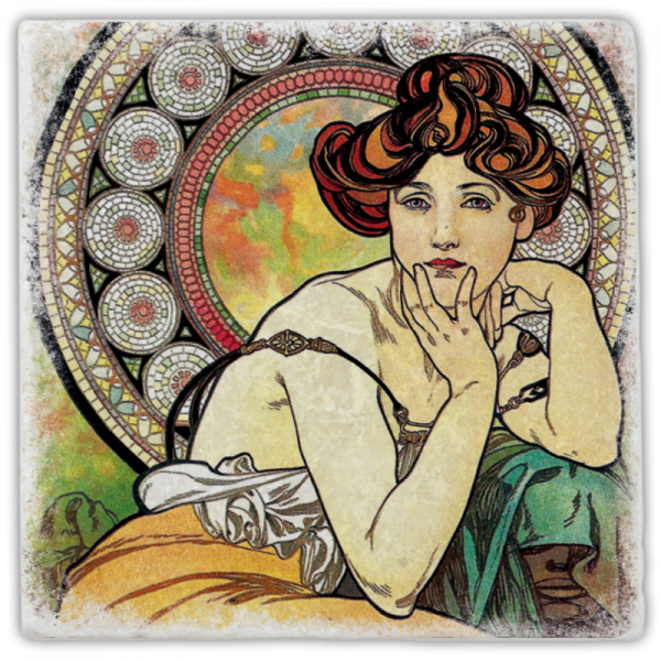 0988  Marmoruntersetzer Jugendstil