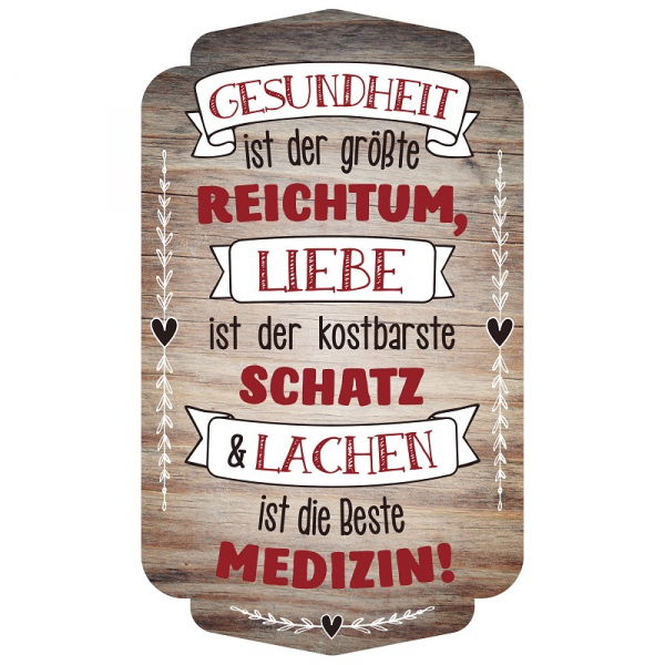 1106  Dekoschild "Gesundheit ist ..."