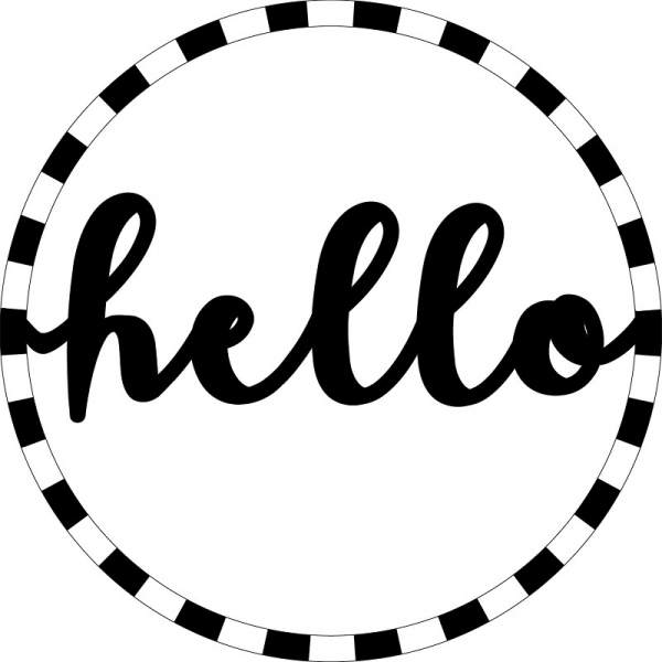 1147 Dekoschild Schriftzug: “Hello”