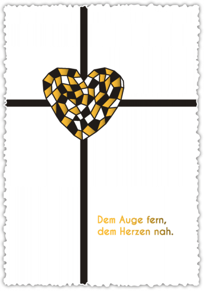 30022004 Trauerkarte "Dem Auge fern, …"