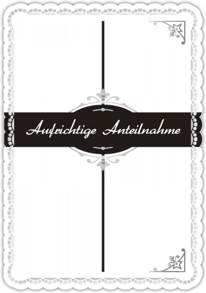 30022103  Trauerkarte "Aufrichtige Anteilnahme"