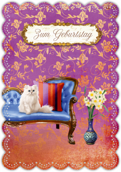 30033004  Grußkarte Romantique Geburtstag