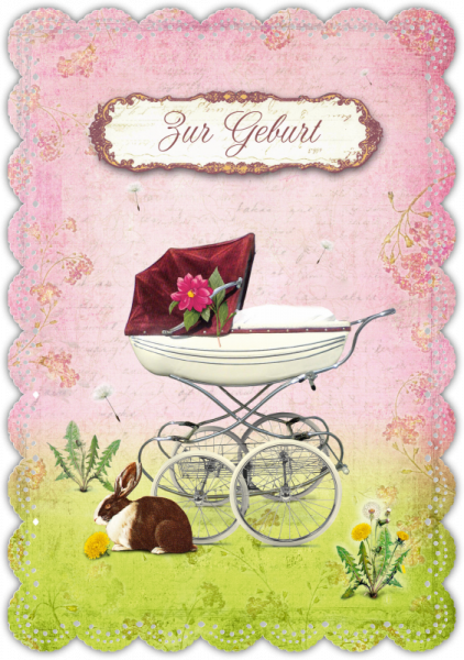 30033032 Grußkarte Romantique Geburt