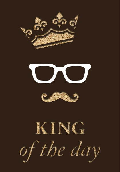 31001  Grußkarte paper deluxe "King of the day"