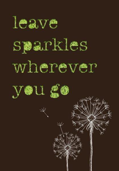 31007 Grußkarte paper deluxe "leave sparkles …"