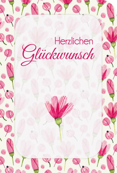 31101 Grußkarte Aquarell "Herzlichen Glückwunsch"