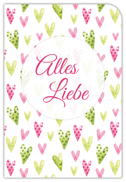 31104 Grußkarte Aquarell "Alles Liebe"