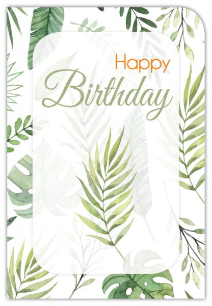 31105 Grußkarte Aquarell "Happy Birthday"