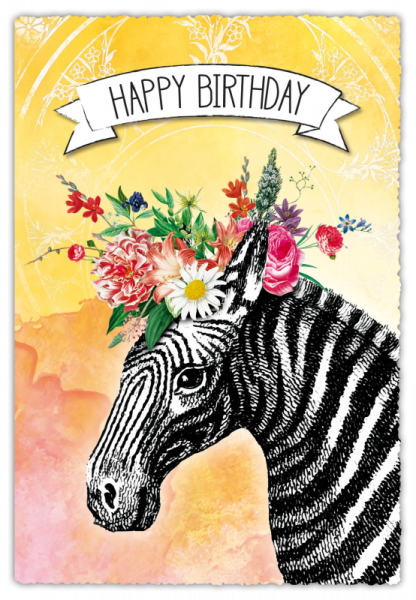 31301  Grußkarte Silver Line "Happy Birthday"