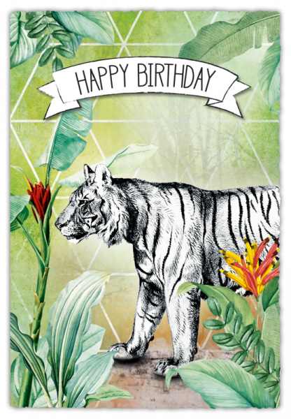31303 Grußkarte Silver Line "Happy Birthday"