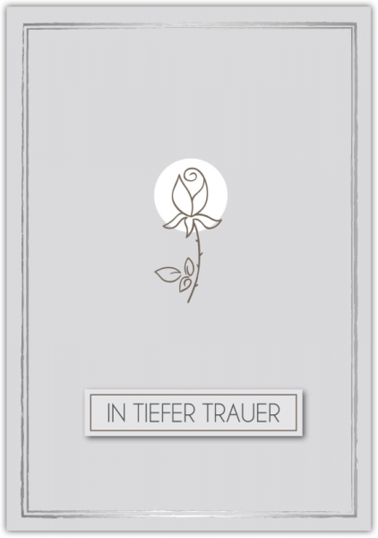 31506 Trauerkarte Anteilnahme "In tiefer Trauer"
