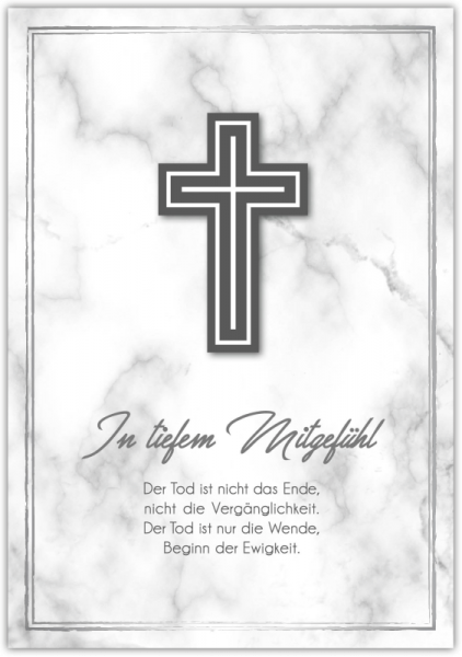 31510 Trauerkarte Anteilnahme "In tiefem Mitgefühl "