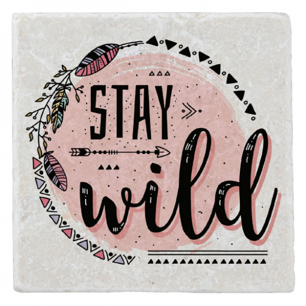 33105 Marmormagnet "Stay wild"