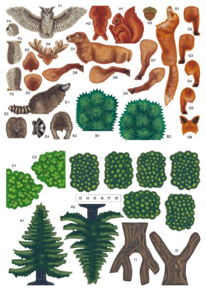 3D Bastelset "Waldtiere"