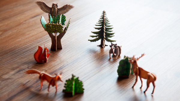 3D Bastelset "Waldtiere"